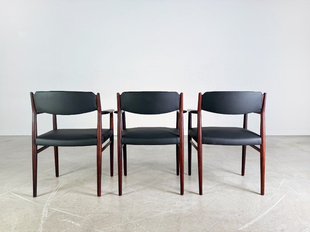 3x Arne Vodder Midcentury Chair P. Olsen Sibast Rosewood Danish photo vinterior