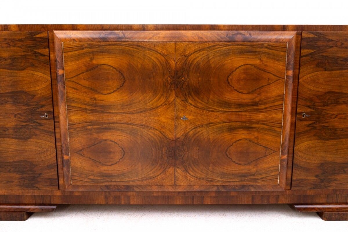 Furniture Art Deco Sideboard From The 1940s, Poland. After Renovation. photo