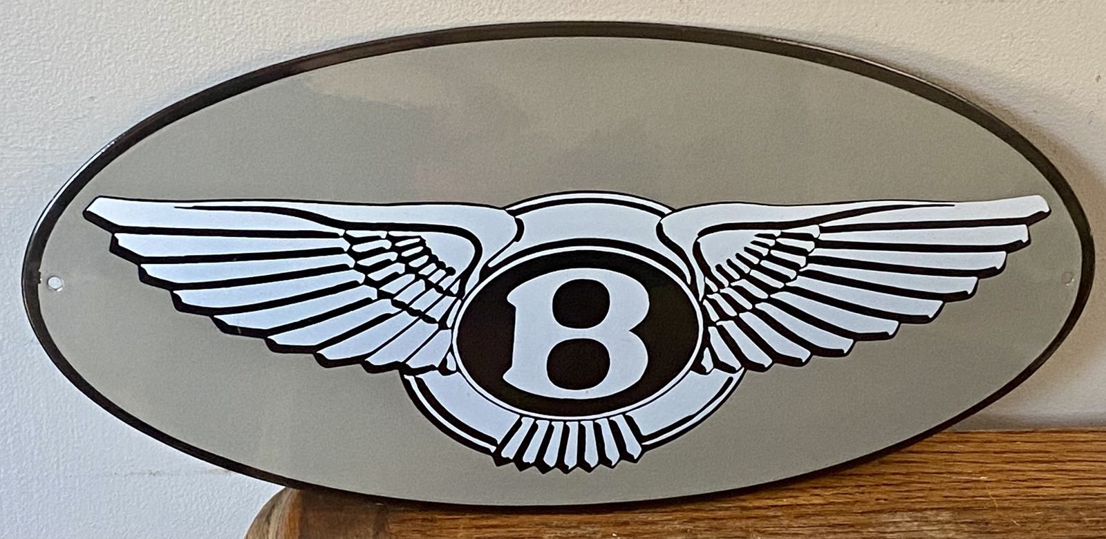 Bentley Winged B Flying B Dealership Garage Metal Automotive Automobile Car Dealer Sign Showroom Wall Art Continental Gt Gtc Bentayga Suv Flying Spur photo vinterior