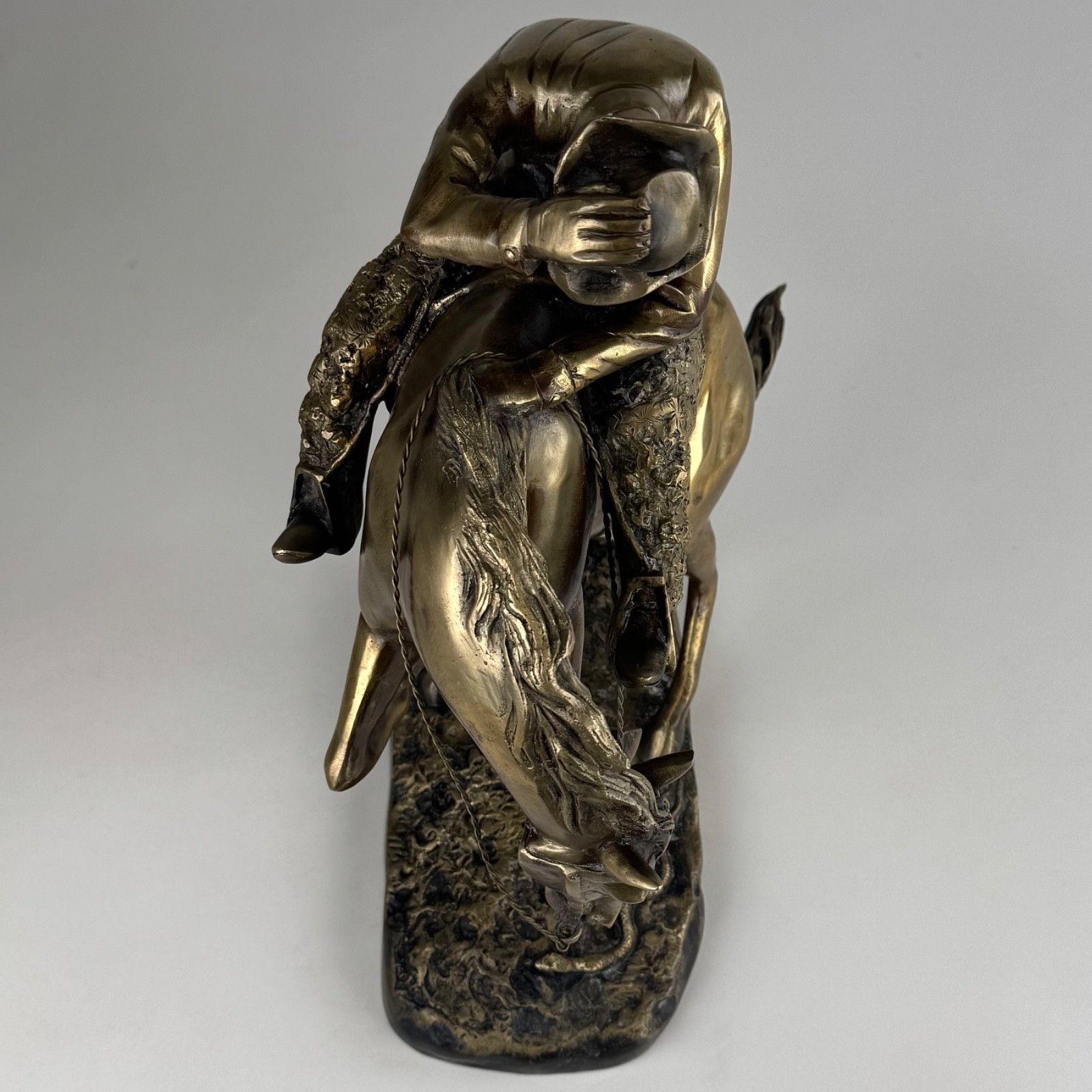 photo furniture Antique 20th Century Brass Sculpture By Frederic Remington