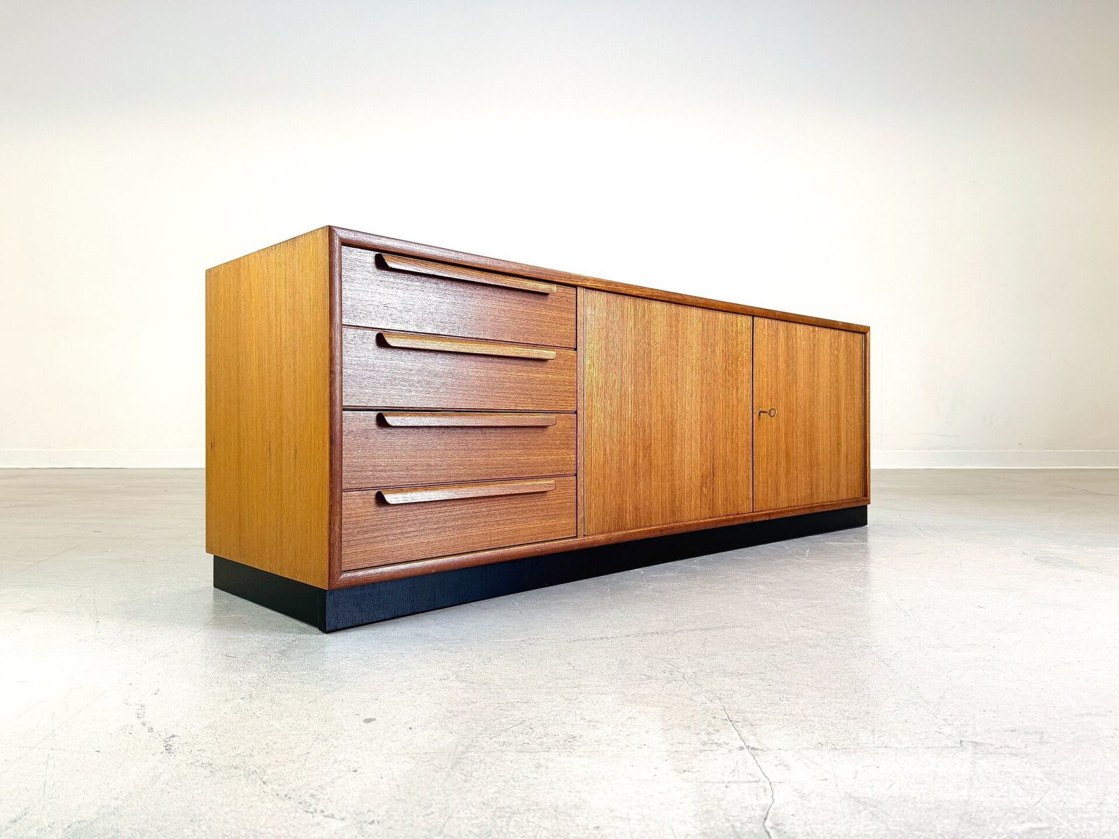 Mid   Century Wk Furniture Teak Sideboard Cabinet Shelf Vintage photo furniture