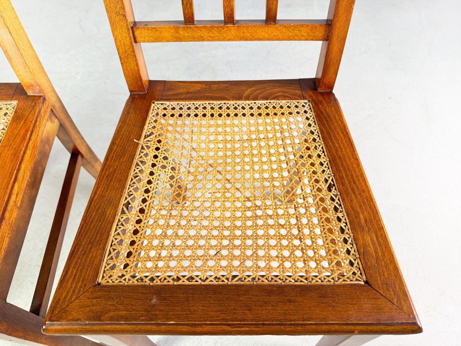 Set Of 2 Art Nouveau Chairs Viennese Wickerwork Side Chair Antique photo vinterior