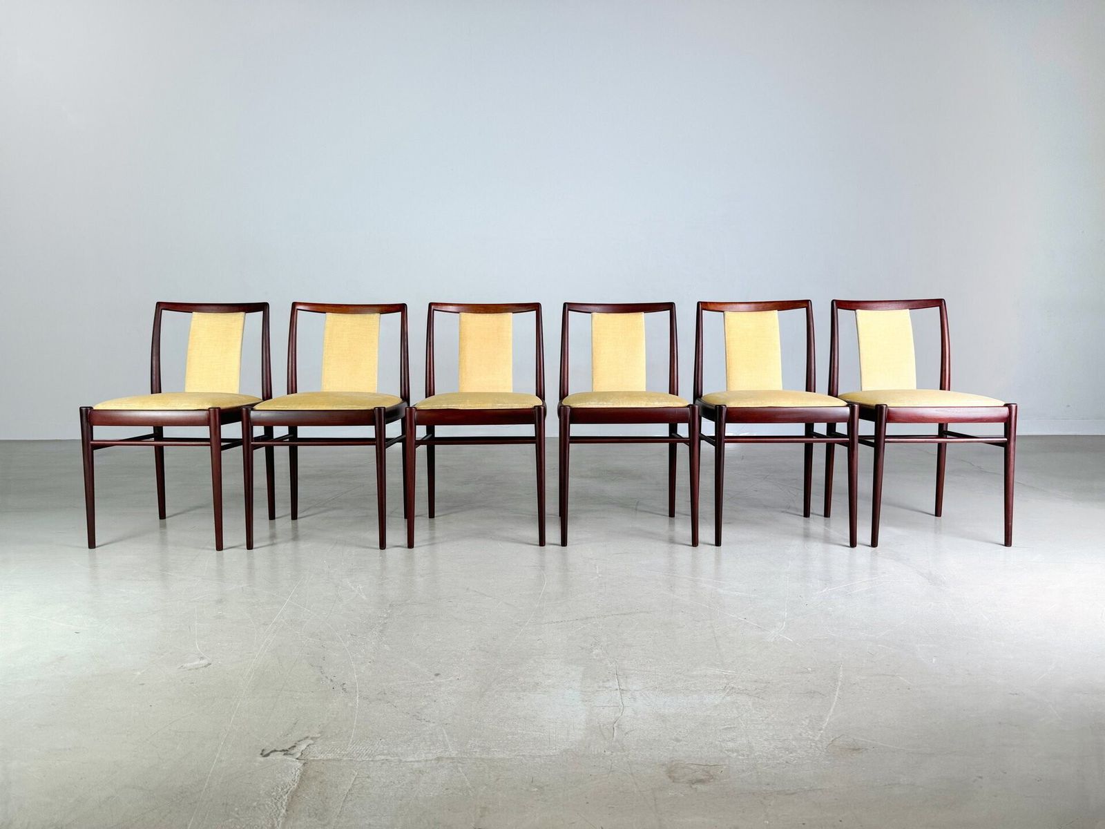 Set Of 6 Original Vintage Mid   Century Chairs Benze 1960s photo for sale