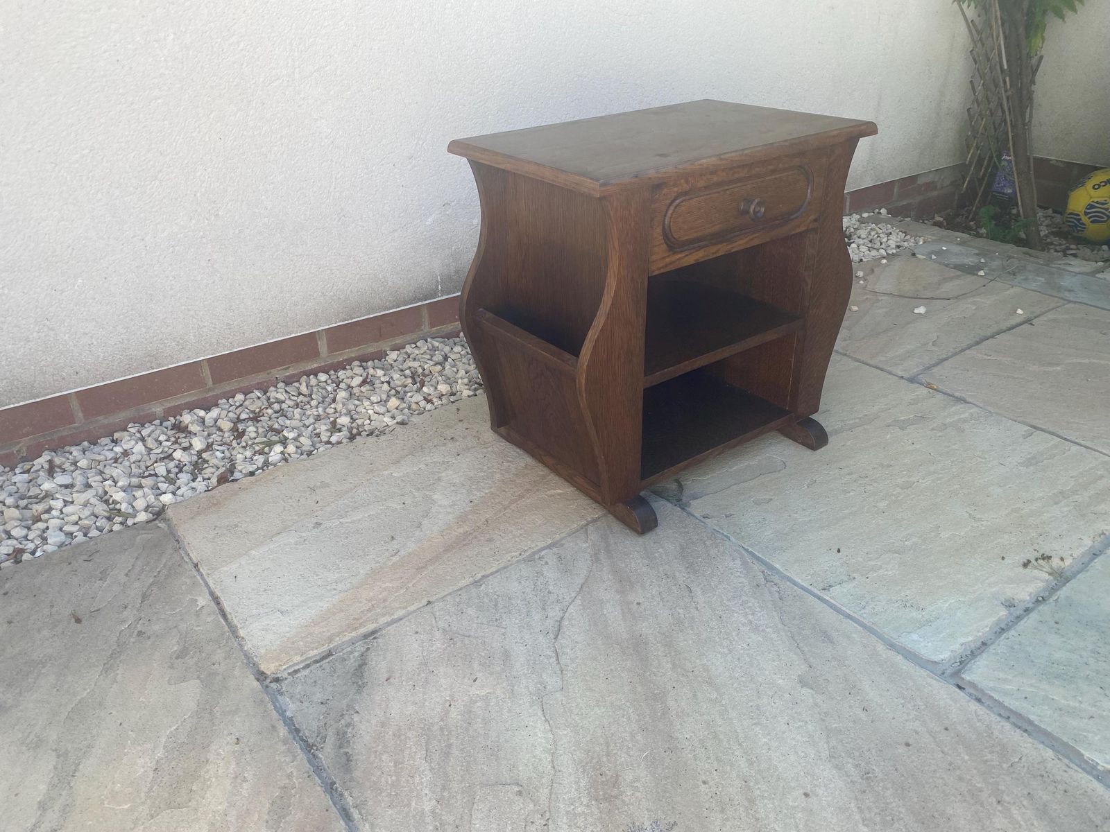 Vintage Telephone Table With Magazine Storage Bedside Table Lamp Stand photo vintage