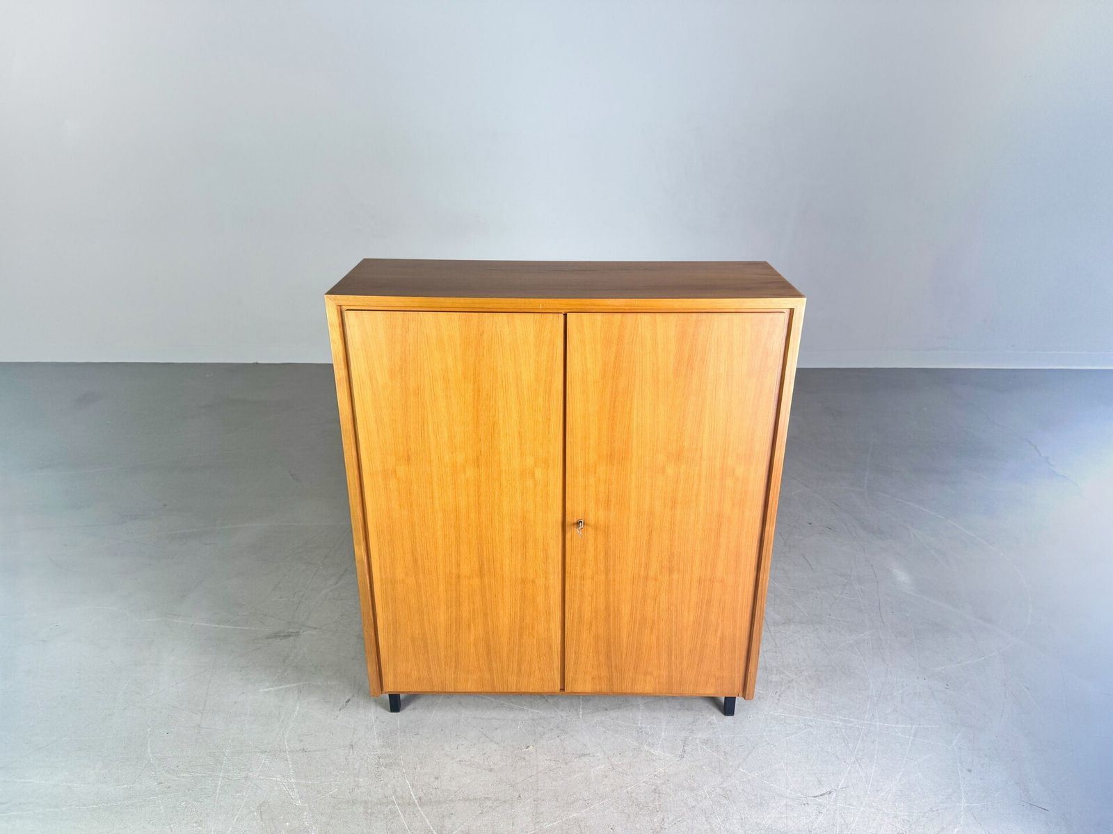 Midcentury Cabinet Wk Möbel Walnut 1960s Vintage Chest Of Drawers photo for sale