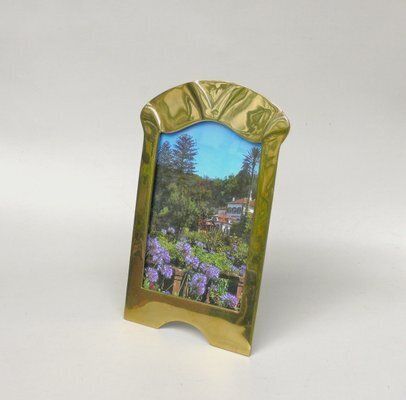 German Art Nouveau Picture Frame In Brass, 1890s photo for sale