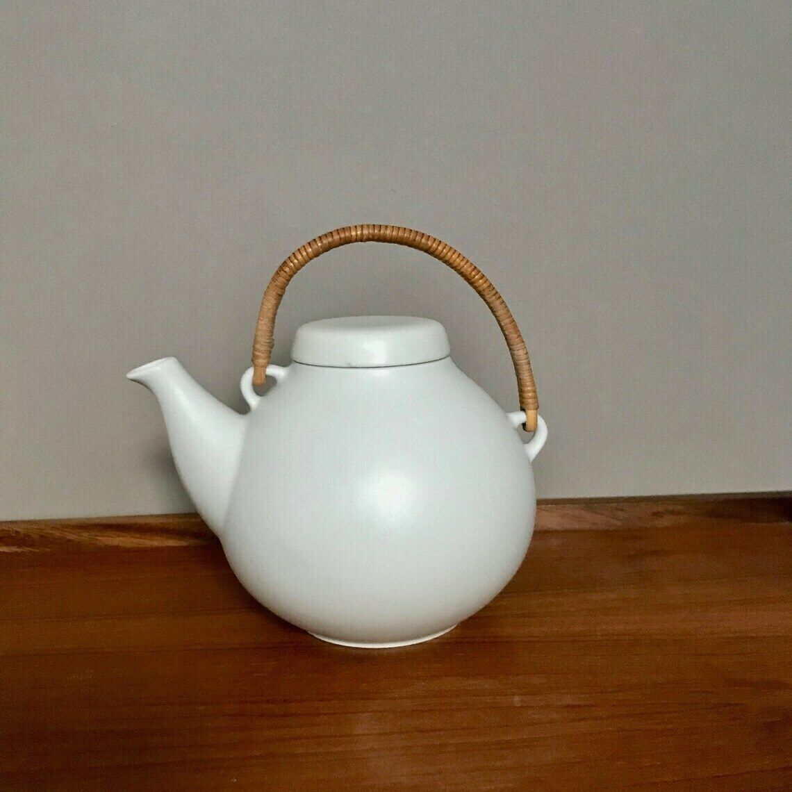 Teapot Mid Century Arabia Finland Ulla Procope Design White Teapot photo Home Decor