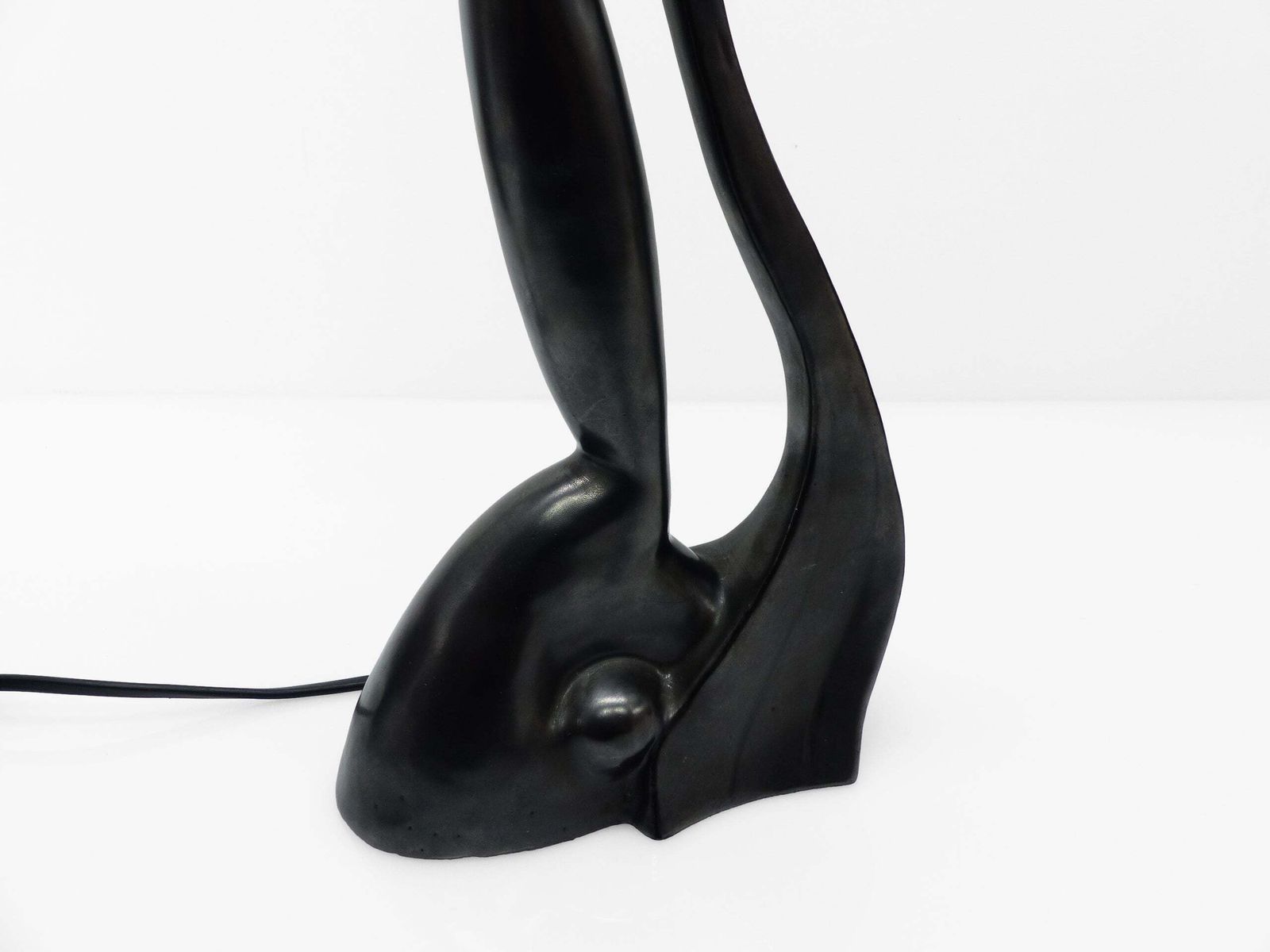 Anthropomorphic Sculptural Lamp In Black Ceramic By Gil Agnoloni, Italy, 1950 photo 400.0