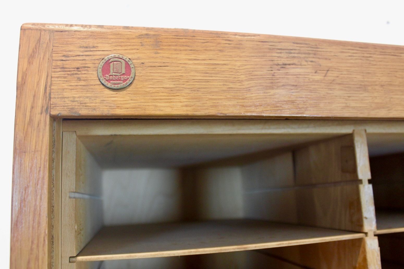 Wooden Pigeonhole Cabinet By Dobergo Büromöbel, Germany, 1950s photo furniture