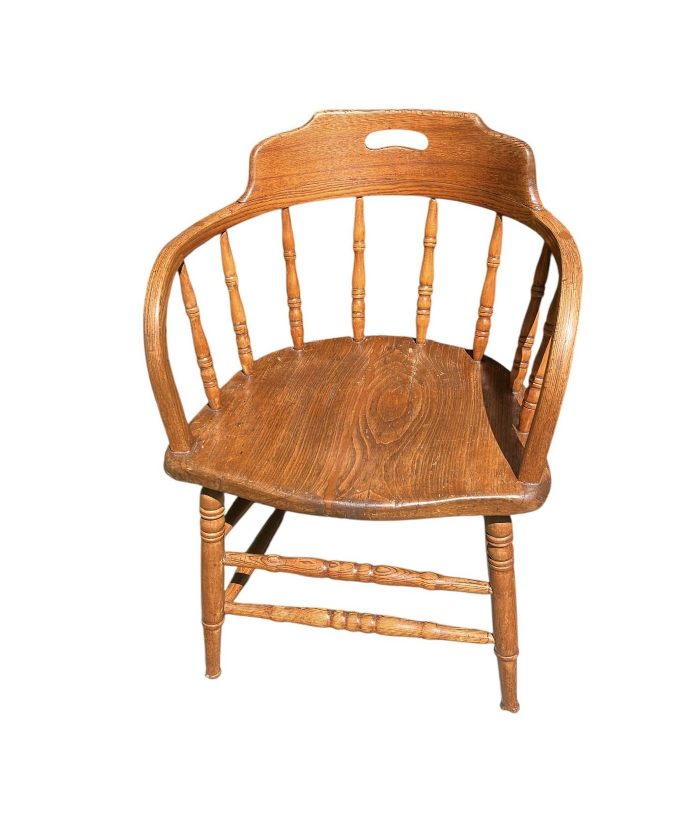 Antique Early 20th Century Spindle Back Armchair photo furniture
