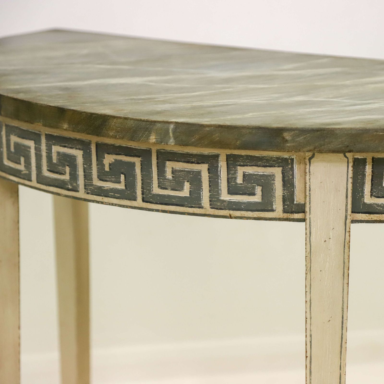 Georgian Demi Lune Console Table, English 18th Century   Later Painted photo buy