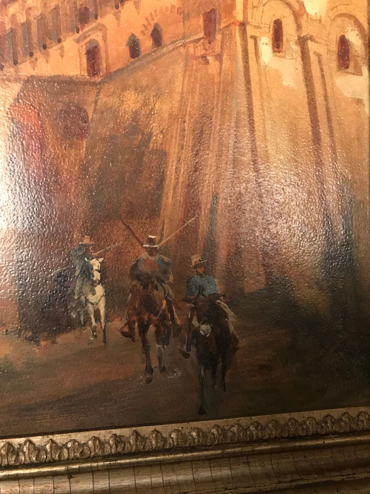 Oil Painting Jacob, Julius Berlin 1842 Genazzano, Piscopal Palace And Bridgeacce photo 1473.0