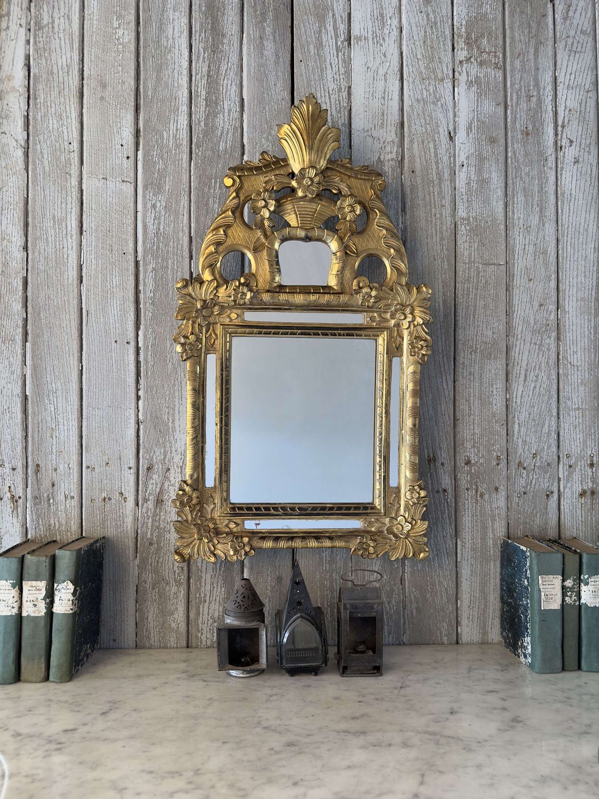 Antique Italian Giltwood Mirror – Baroque Style   Late 18th – Early 19th Century photo furniture