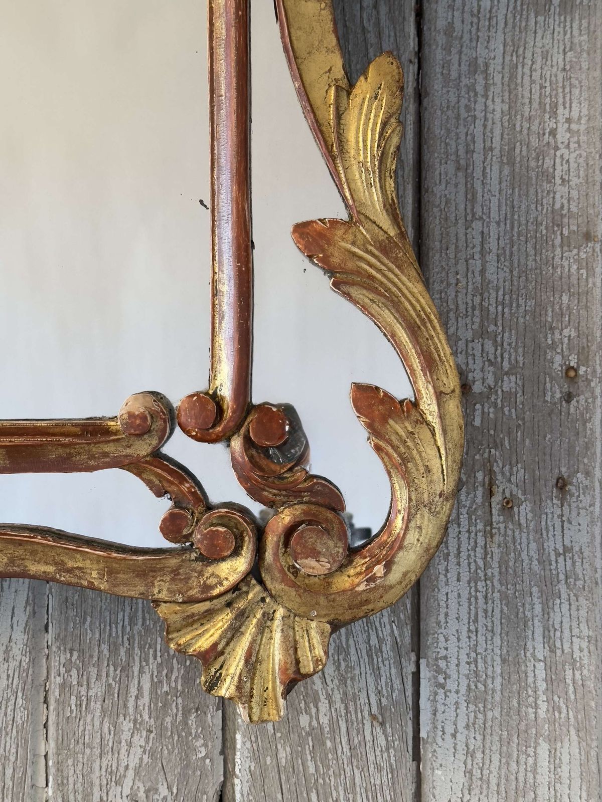 Antique Italian Giltwood Mirror With Original Mercury Plate – 19th Century photo 875.0