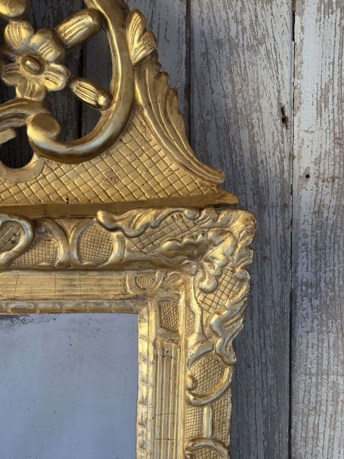 Antique French Giltwood Mirror – Rococo Style Late 18th – Early 19th Century photo Home Decor