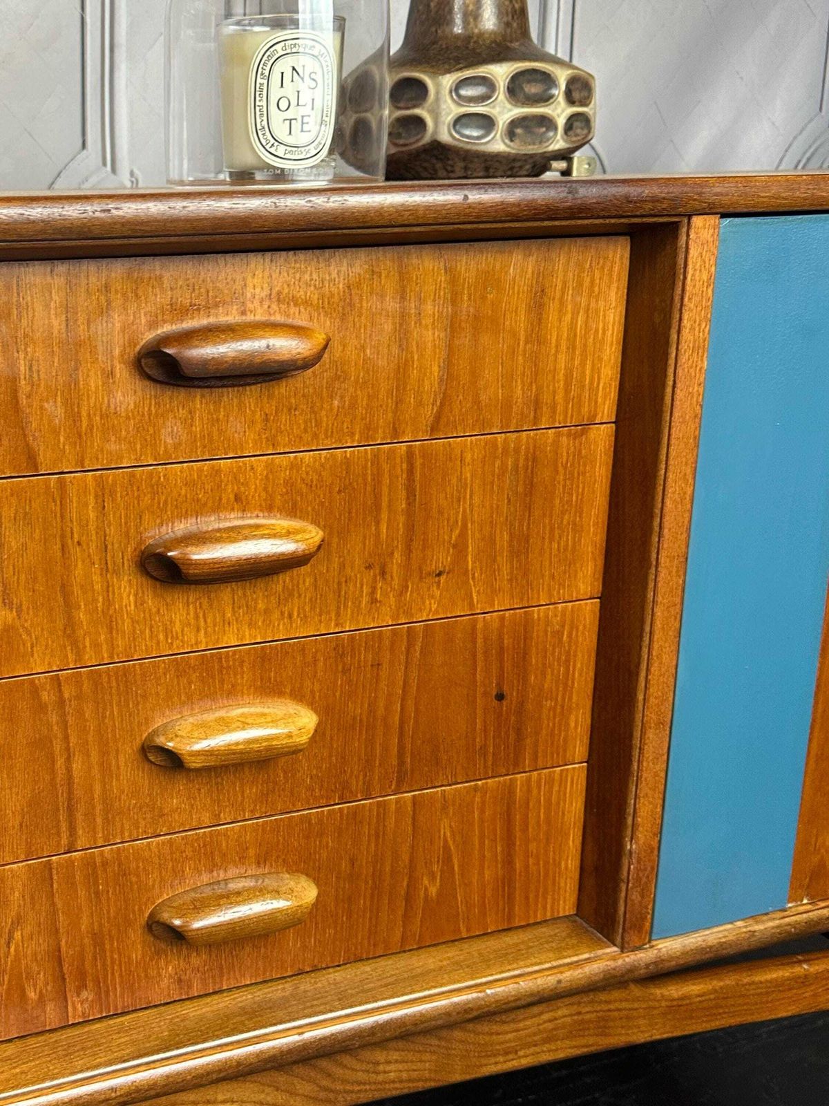 photo for sale Mid Century Teak Sideboard By Victor Wilkins For G Plan, 1960s, V.B Wilkins Gold Label G Plan Braslilia