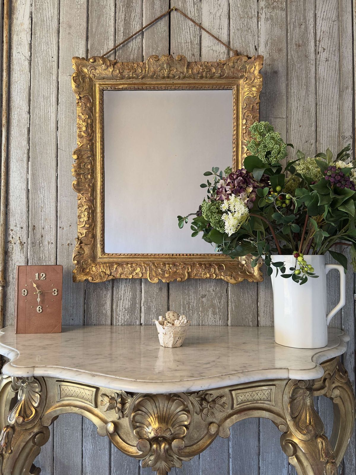 Antique Giltwood Mirror – French Baroque Revival Style – 19th Century photo furniture