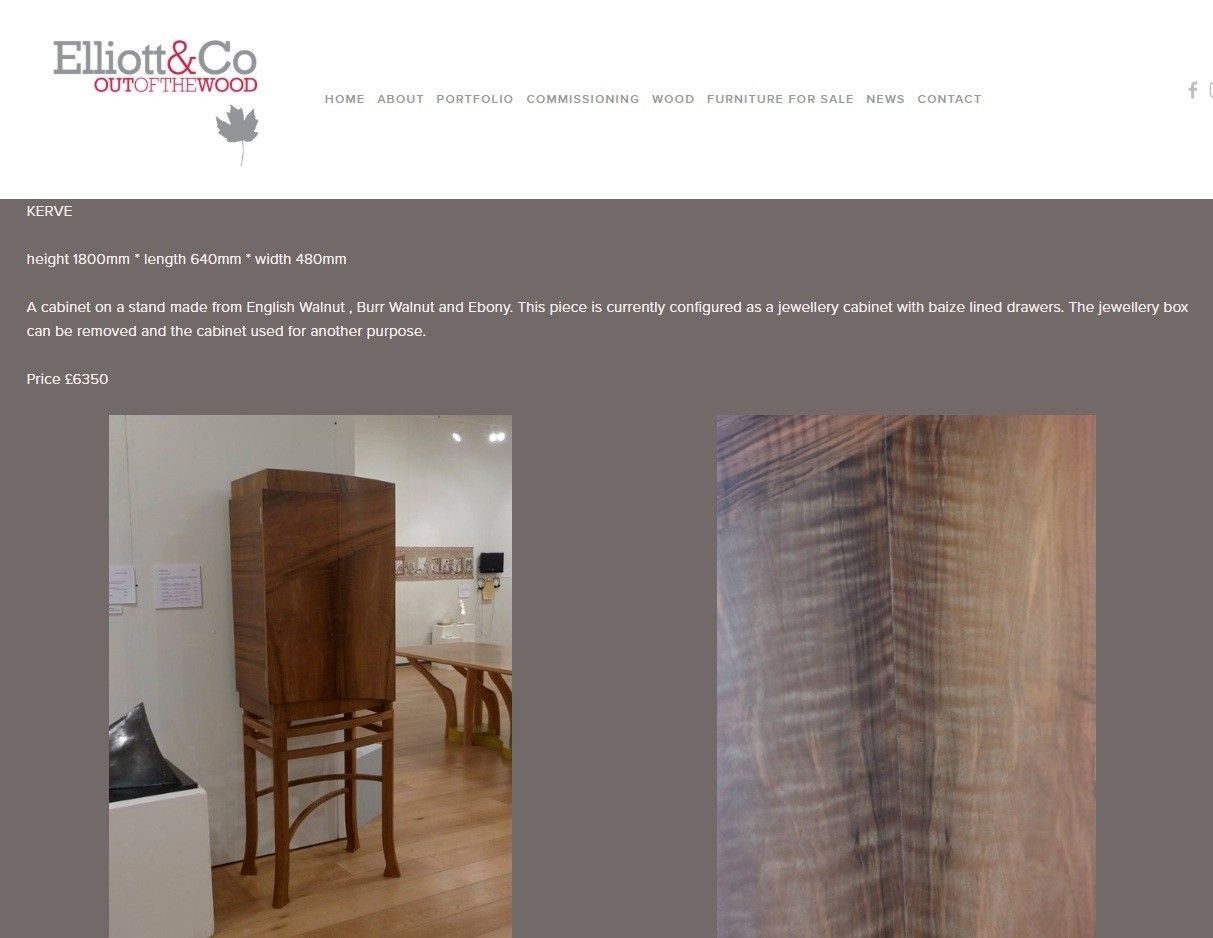 Rrp £6,350 English Walnut Derek Elliott Glass Shelved Display Or Drinks Cabinet photo furniture