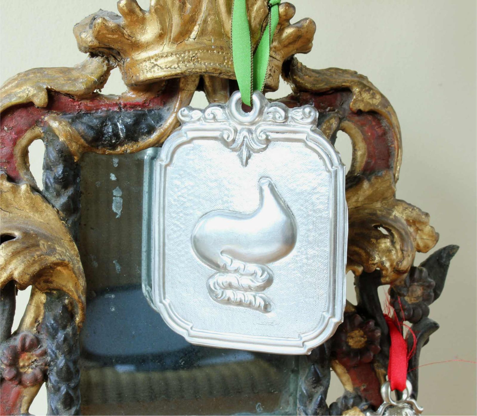 Stomach & Intestines Silver Plate Ex Voto. Italian Religious Votive photo buy