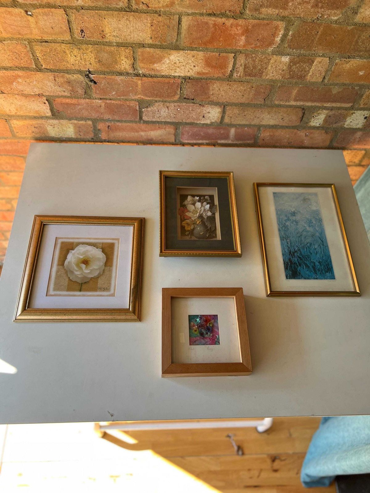 Exquisite Four Piece Framed Floral Print Gallery Set For Elegant Home Styling photo furniture