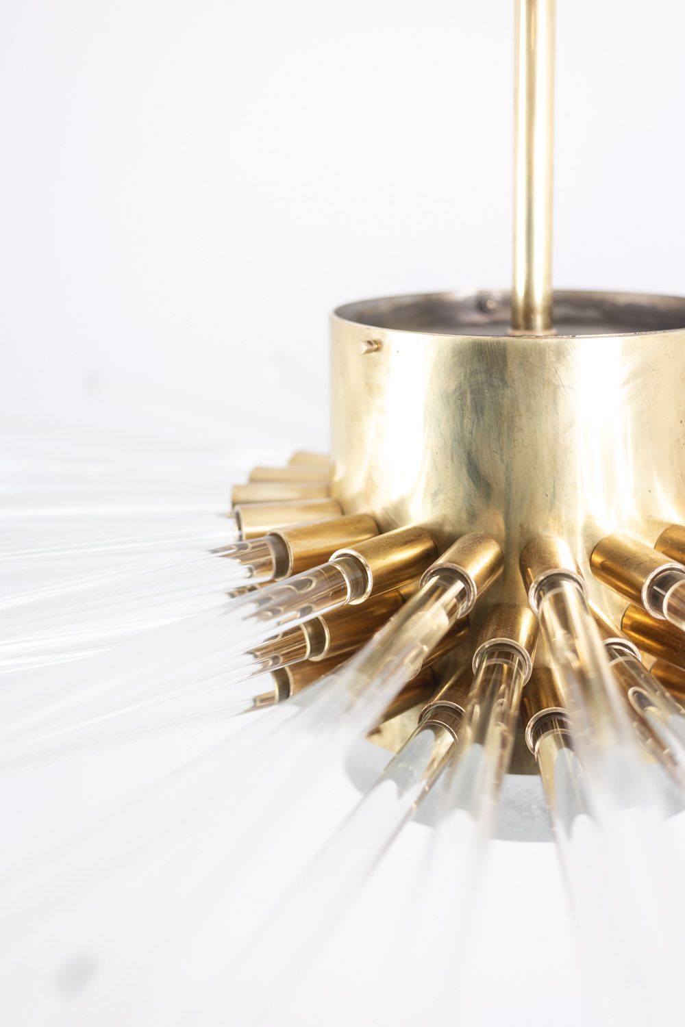 Lighting Radiant Glass Tube Chandelier. Contemporary Design. photo