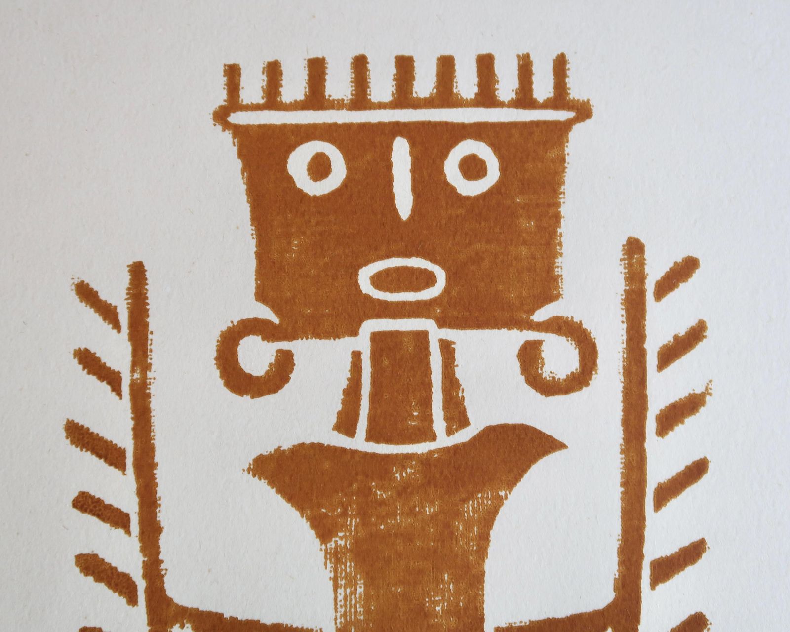 Original Pre Colombian Print By Georges Arnulf, 1967 / Tolima, Calima, Quimbaya Style photo furniture