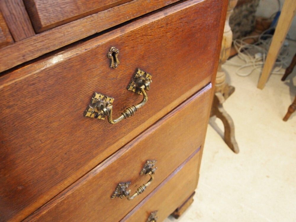 photo for sale Chest Of Drawers Rare Arts And Crafts Victorian Gothic Oak C1870