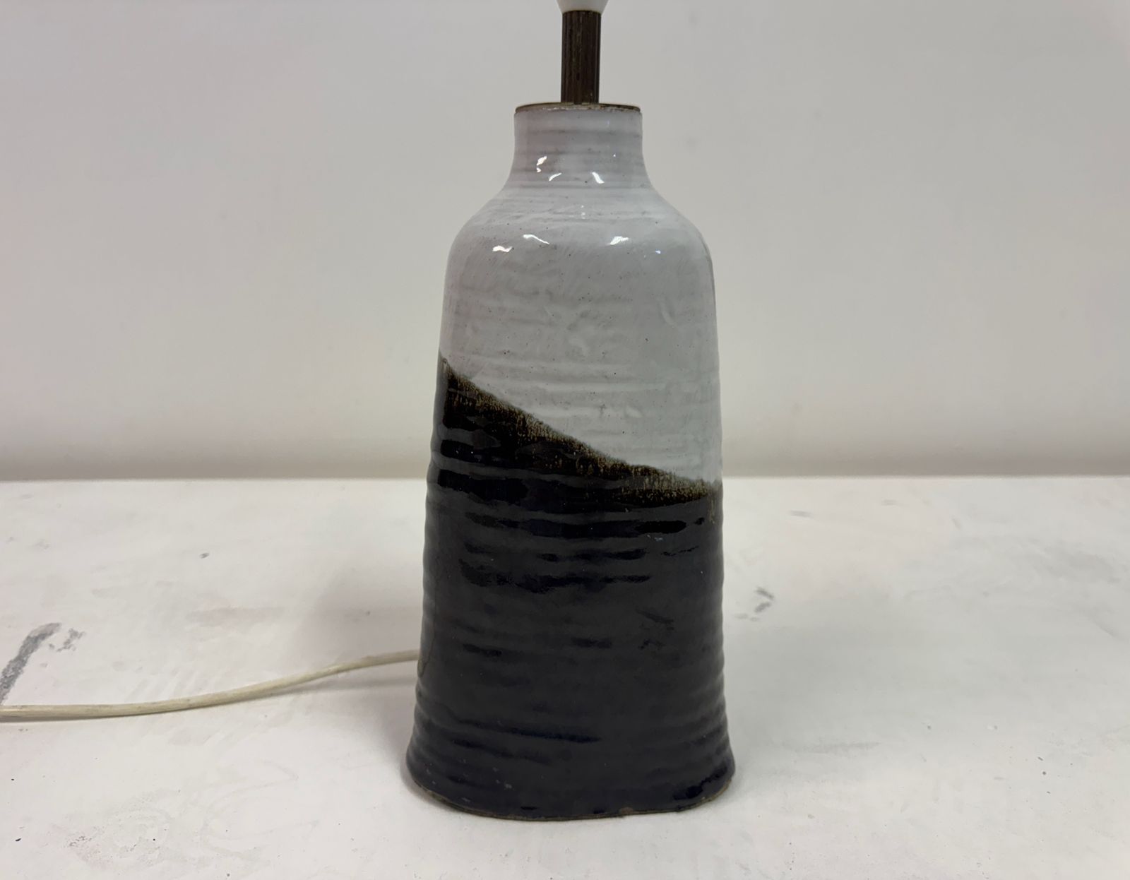 Mid Century Glazed Pottery Table Lamp, 1960s photo vinterior