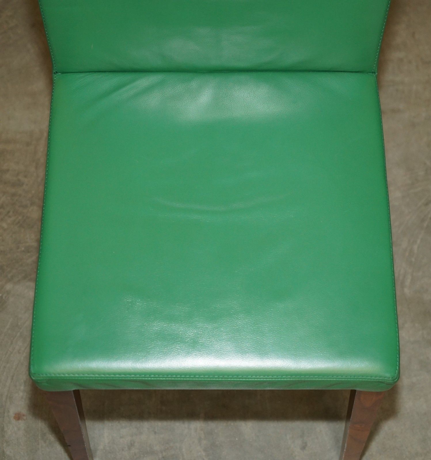 photo for sale Four Important & Rare Original Rolex Green Leather Boutique Dealers Armchairs