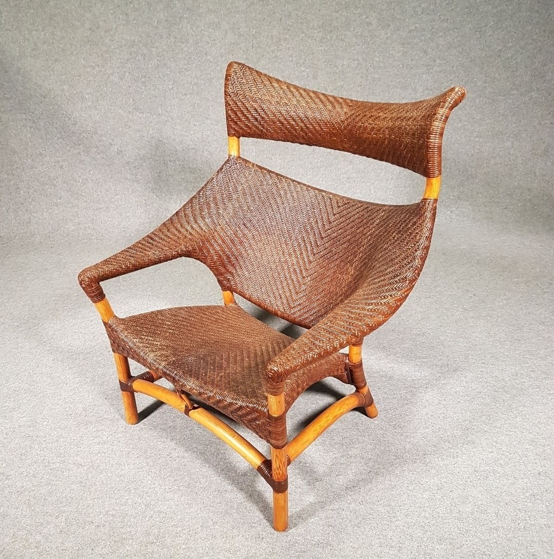 Lounge Chair And Footstool Designed By Yuzuru Yamakawa Rattan And Bamboo photo Furniture