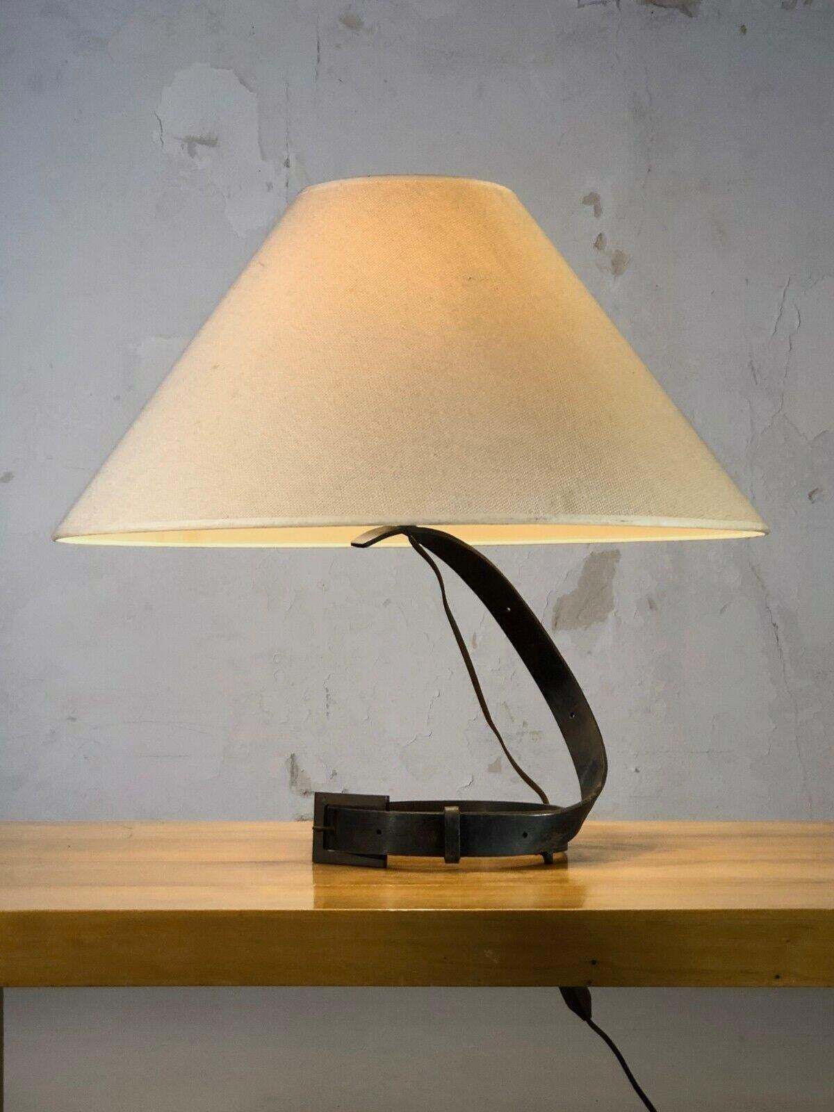 A Brutalist Iron Belt Plate In The Style Of Jacques Adnet France 1950 photo Lighting