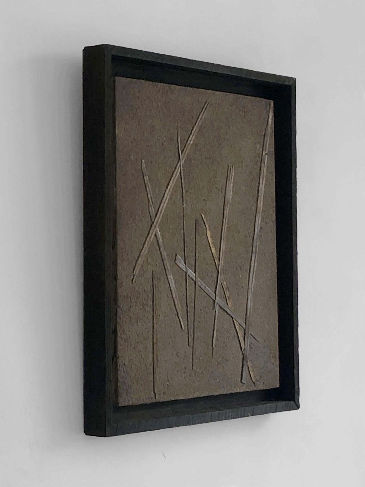 Art Rustic And Modern Abstract Canvas Painting Brutalist, France 2001 photo