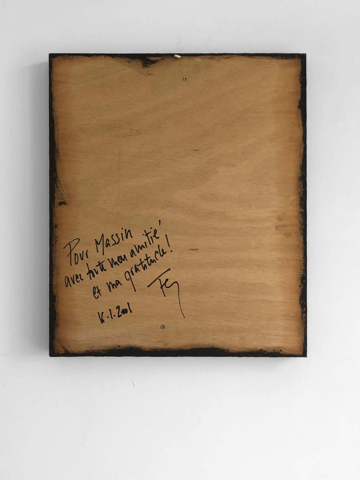 photo buy Rustic And Modern Abstract Canvas Painting Brutalist, France 2001