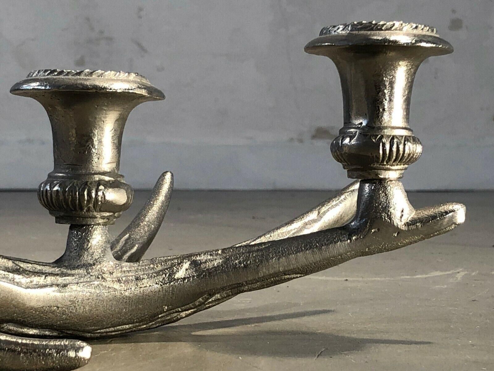 Neoclassic Shabby Chic Candelabra Candlestick, France 1970 photo Home Decor
