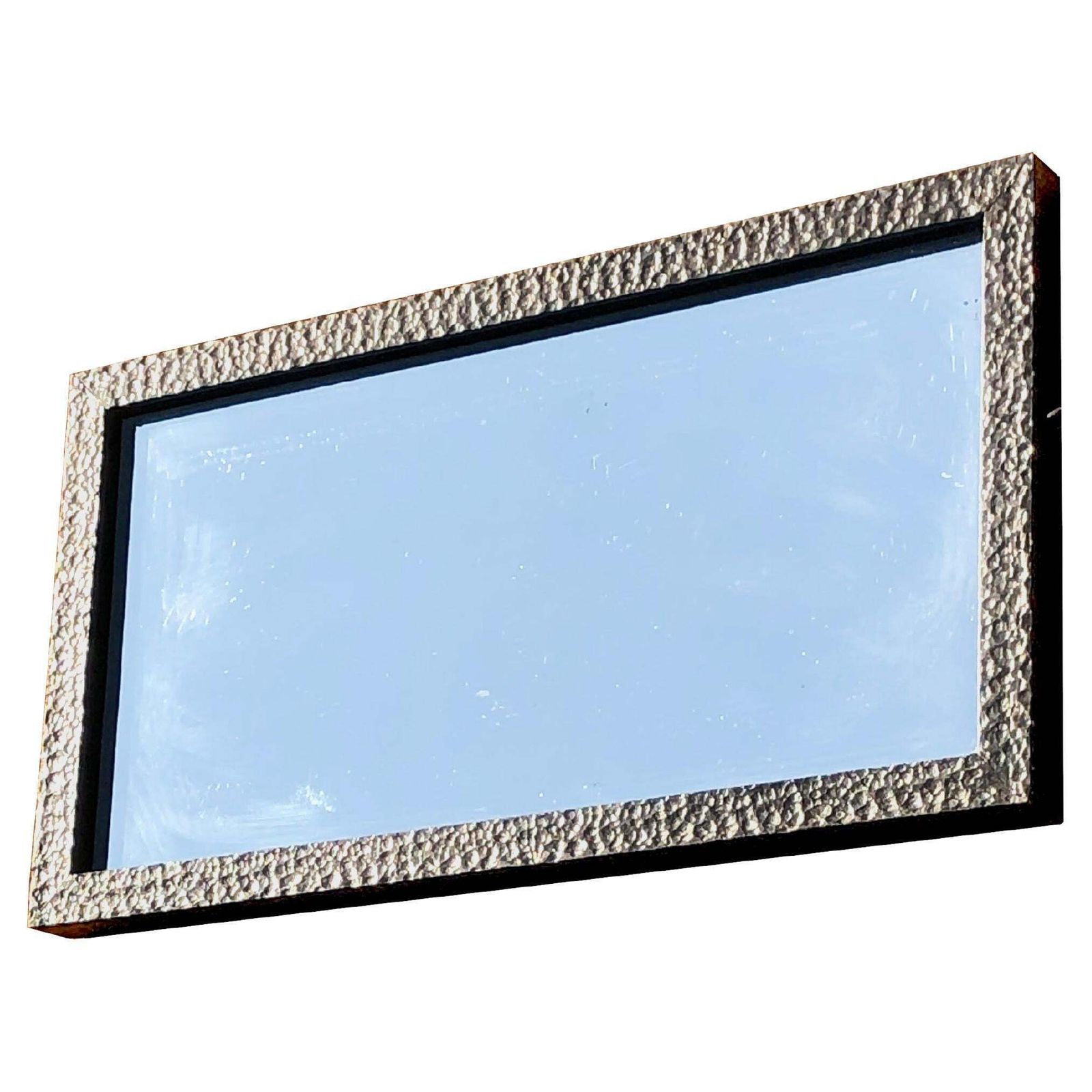 Art Deco Modernist Mirror In Wrought Iron In The Style Of Edgar Brandt, France 1930