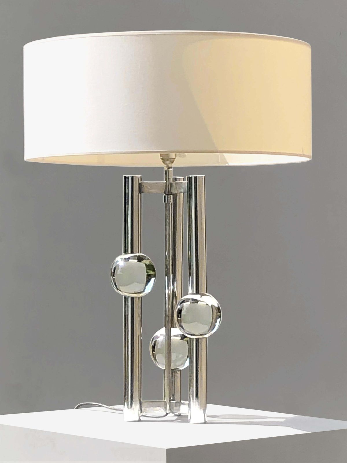 Luxurious Lamp Séventies Space Age Table, In The Maison Charles Style, France 1970 photo for sale