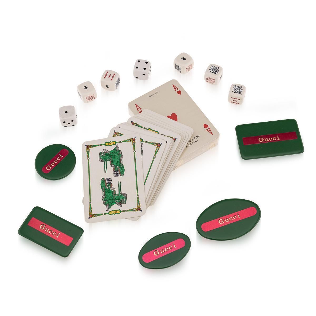 Vintage 20th Century Rare Italian Travel Poker Set By Gucci C.1970 photo 3671.0