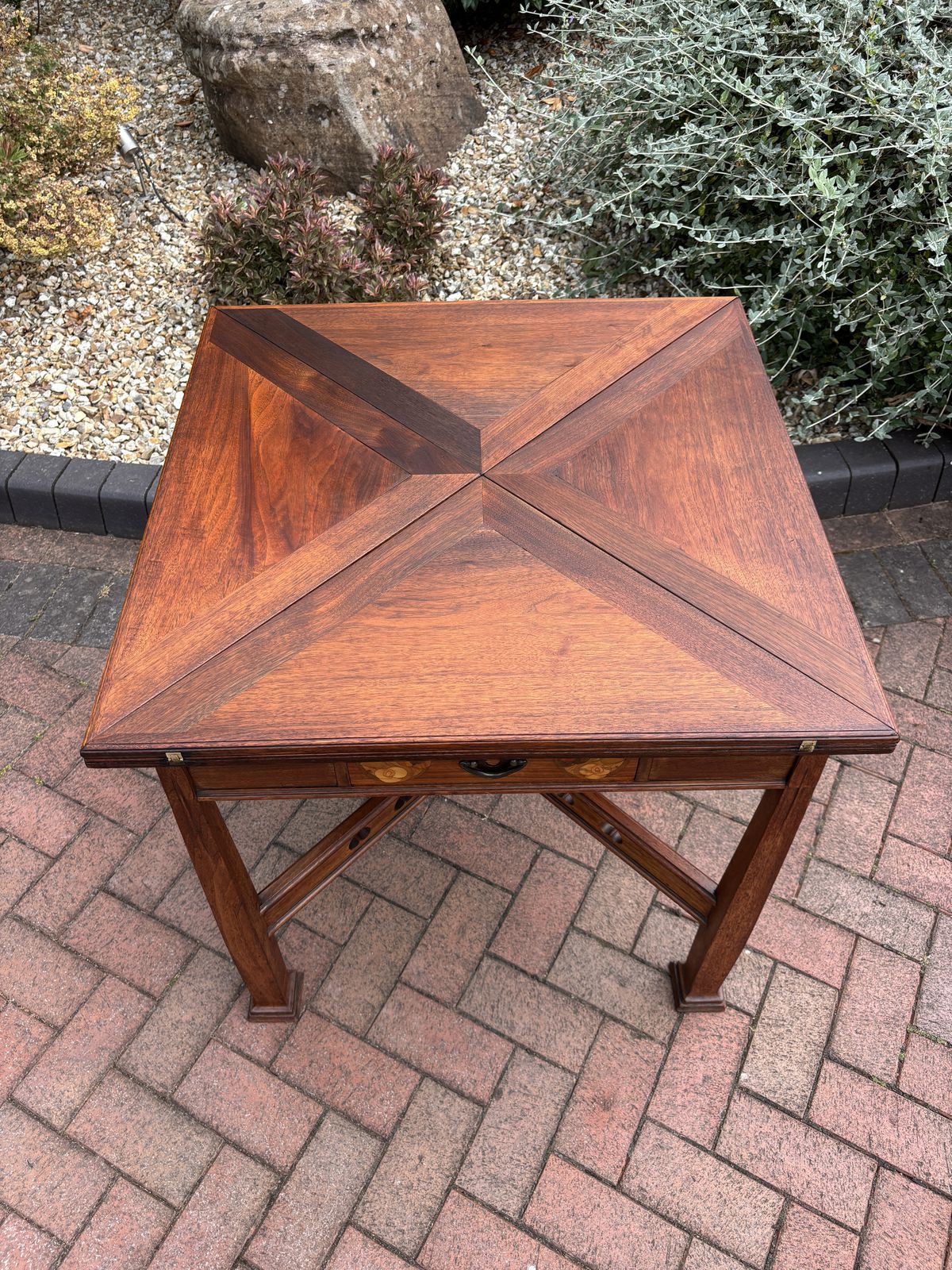 Arts & Crafts Walnut Card Table photo buy