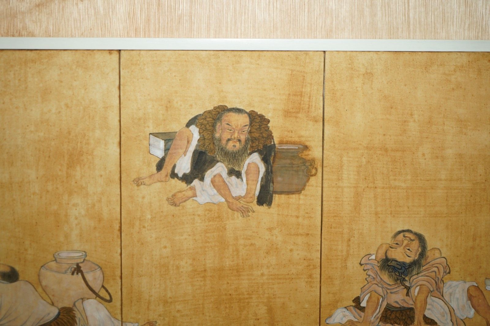 photo for sale Fine Pair Of Extra Large Boisterous Exploits Of The Drunken Immortals Paintings