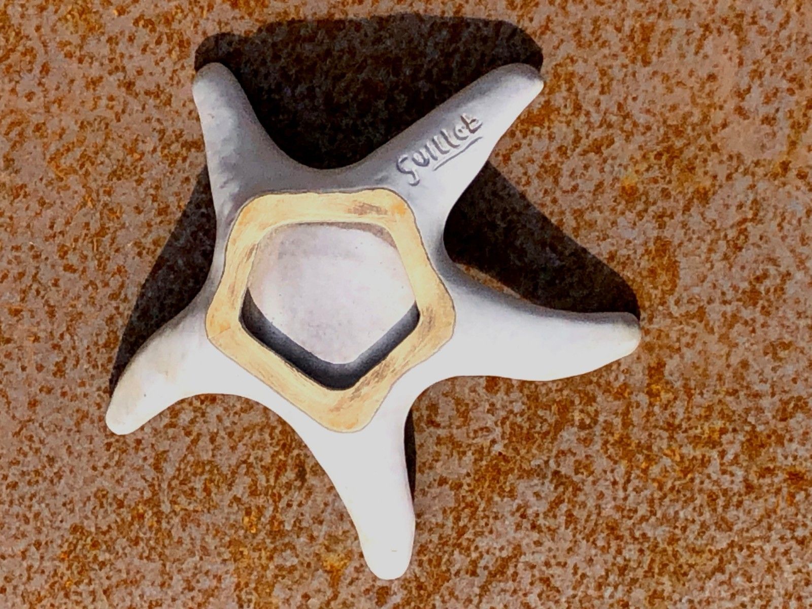 1950 Guillot Vallauris Pocket Empty Ceramic Ashtray Modernist Free Form photo vintage