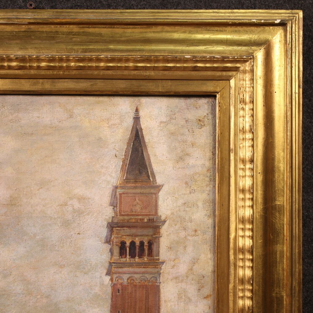 photo furniture Painting Of A View Of St. Mark's Square Signed And Dated 1917
