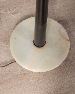2513.0 Vintage Italian Floor Lamp In Onyx And Golden Brass, 1950s photo