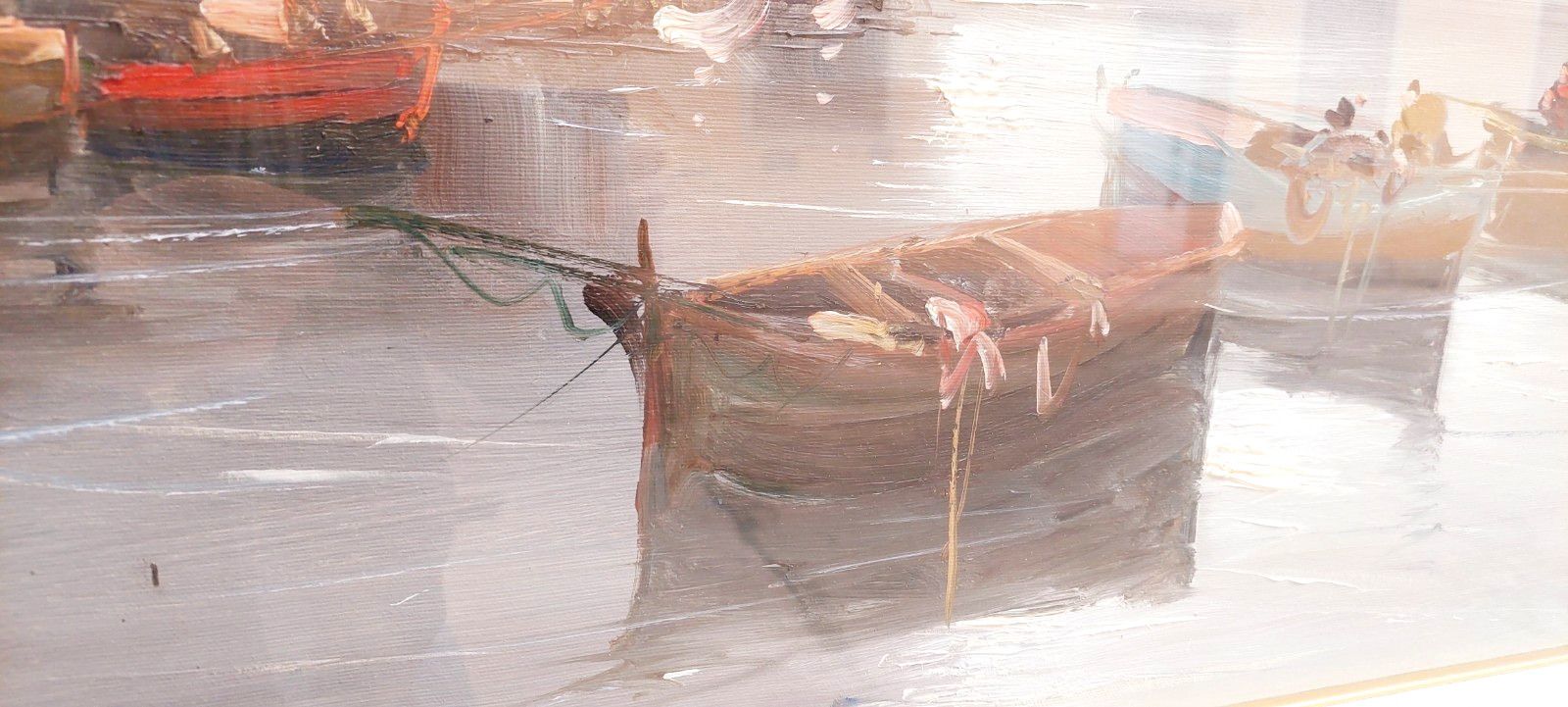 Oil Painting On Canvas 50x70s 60s/70s Renato Vitali photo for sale