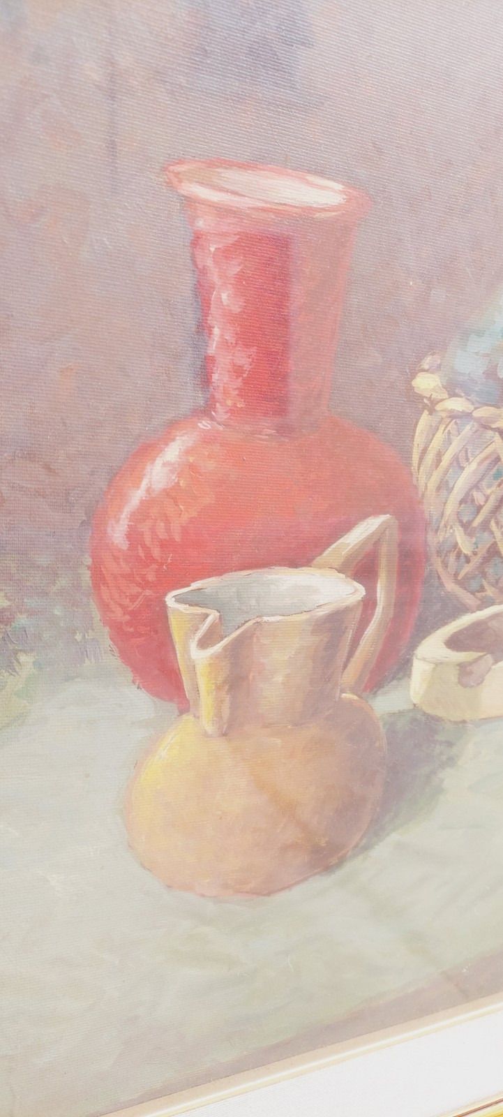 Oil Painting On Canvas Still Life Spartacus Piancastelli 50x70s 60s/70s photo for sale