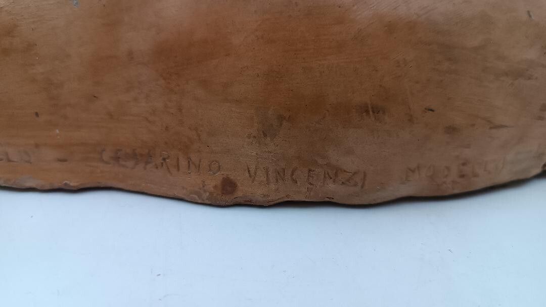 345.0 Half Bust Sculpture Manly Portrait Dated 1946 Vincenzi Cesarino (1914 2011 photo