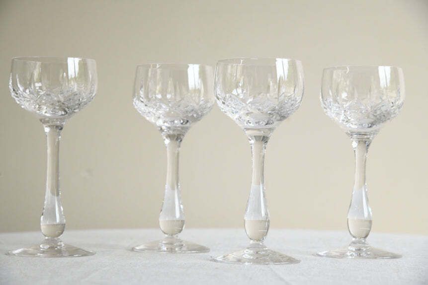 4 Stuart Crystal Glengarry Hock Wine Glasses photo buy