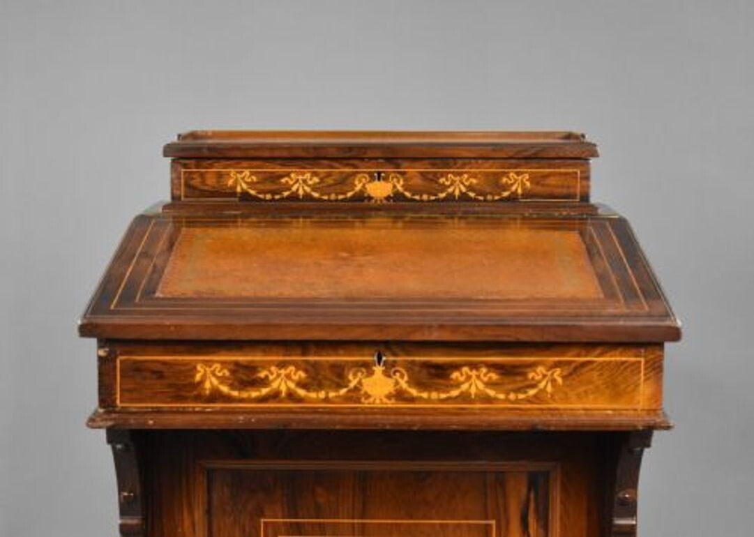 Victorian Inlaid Rosewood Davenport Desk photo 950.0