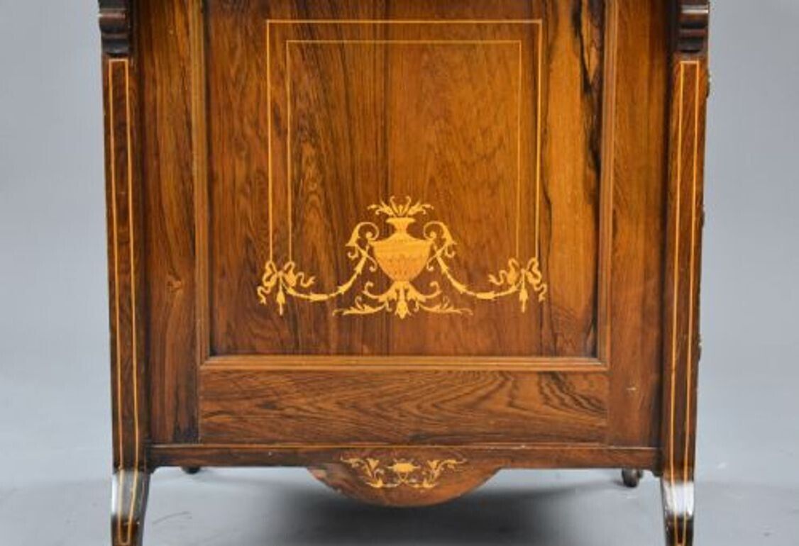 Victorian Inlaid Rosewood Davenport Desk photo vintage