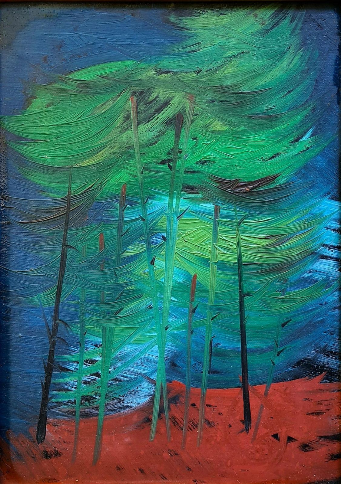 Expressionist Fauvist Forest View, Follower Of Raoul Dufy1940s photo furniture