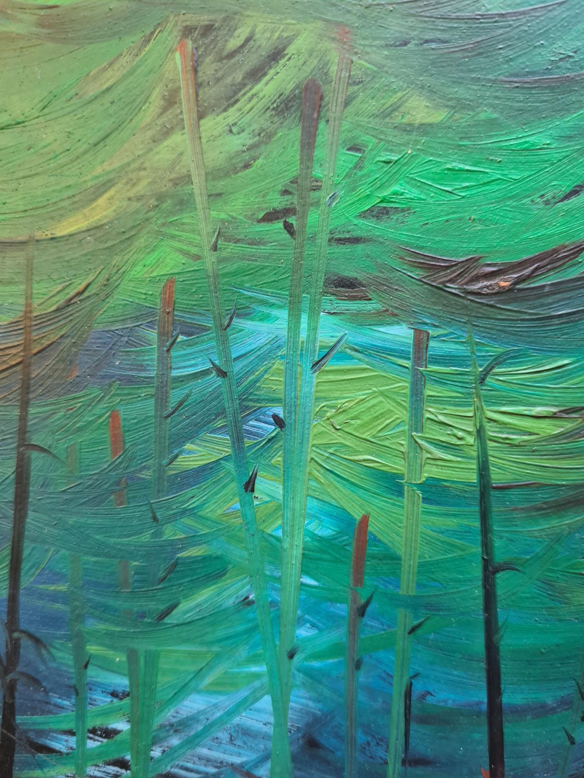 Expressionist Fauvist Forest View, Follower Of Raoul Dufy1940s photo for sale